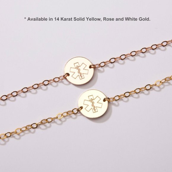 Medical Alert ID Bracelet for Women-Children-Custom Adjustable-Personalized - Picture 3 of 8